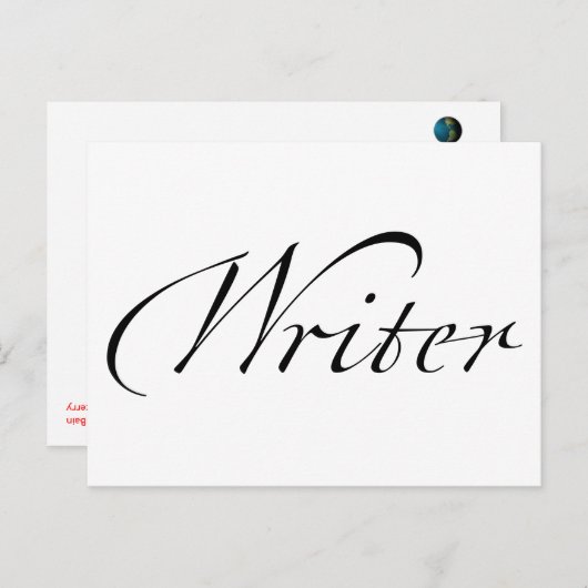 Schrijver Briefkaart (Voorkant / Achterkant)