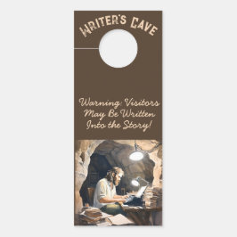 Schrijver Cave Man Deurteken Deurhanger