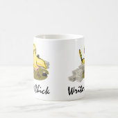 Schrijver Chick met papier, doezelaar en inkt Koffiemok (Center)