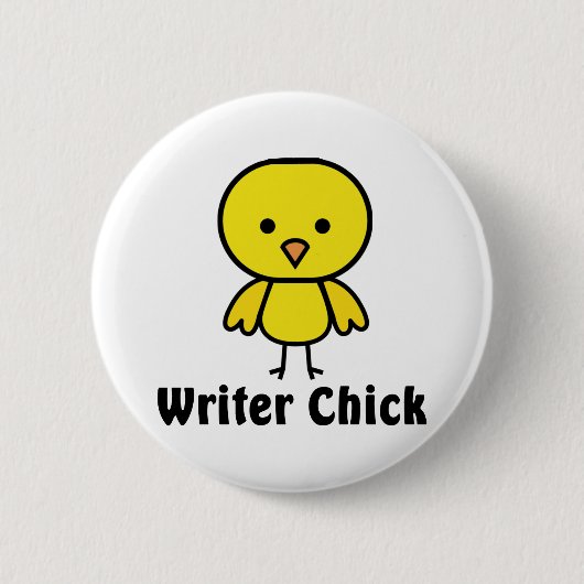 Schrijver Chick Ronde Button 5,7 Cm (Voorkant)