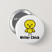Schrijver Chick Ronde Button 5,7 Cm (Voorkant /achterkant)