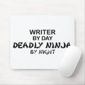 Schrijver Deadly Ninja bij nacht Muismat (Met muis)