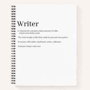 Schrijver Definitie Notitieboek - Grappig