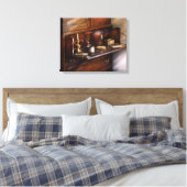 Schrijver - Een statig bureau Canvas Afdruk (Insitu (Slaapkamer))