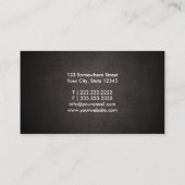Schrijver Eenvoudig vet typografie Elegant leer Visitekaartje (Achterkant)