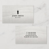 Schrijver elegant stromende achtergrondprofessiona visitekaartje (Voorkant / Achterkant)