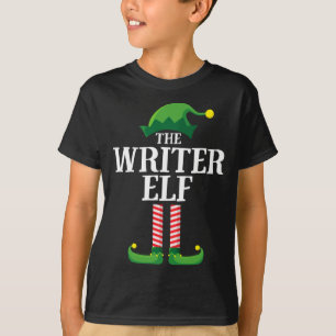 Schrijver Elf Matching Family Kerstparty Pajama T-shirt