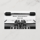 Schrijver en journalist Typewriter Design Visitekaartje (Voorkant)