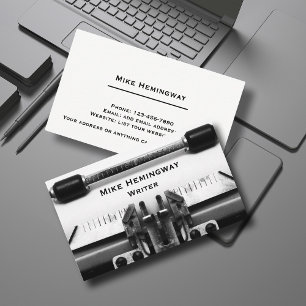 Schrijver En Journalist Typewriter Ontwerp Visitekaartje
