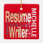 Schrijver Extraordinaire CUSTOM hervatten Keramisch Ornament (Achterkant)