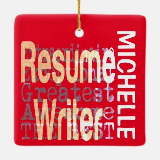 Schrijver Extraordinaire CUSTOM hervatten Keramisch Ornament (Achterkant)