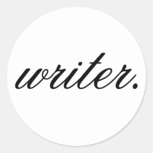 Schrijver. (fancy, wit op zwart) - Sticker Sheet