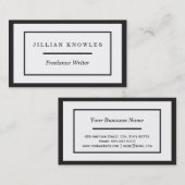 Schrijver Freelance Visitekaartje (Voorkant / Achterkant)