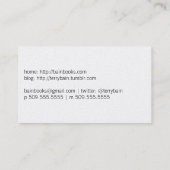 Schrijver gedefinieerd [zoals u] visitekaartje (Achterkant)