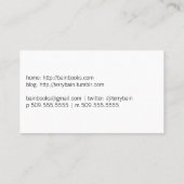 Schrijver gedefinieerd [zoals u] visitekaartje (Achterkant)