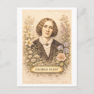 Schrijver George Eliot in vintage stijl Briefkaart
