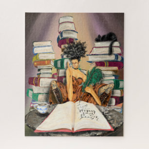 Schrijver Girl Fantasy Puzzle - Schilderen Legpuzzel