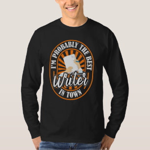 Schrijver Grappige Romanschrijver Boek Poëzie Au T-shirt