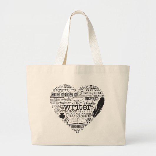 Schrijver Grote Tote Bag (Voorkant)