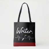 Schrijver hartslag tote bag (Voorkant)