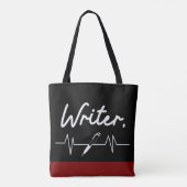 Schrijver hartslag tote bag (Achterkant)