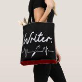 Schrijver hartslag tote bag (Dichtbij)