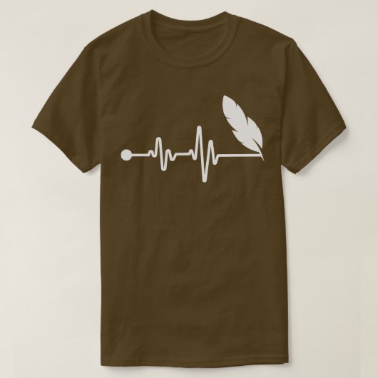 Schrijver Heartbeat 1 T-shirt (Design voorkant)