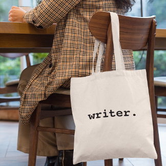 Schrijver herbruikbaar tote bag