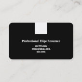 Schrijver hervatten visitekaartje (Achterkant)