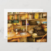 Schrijver - Het bureau van een schrijver Briefkaart (Voorkant / Achterkant)
