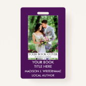 Schrijver Hoesje boek schrijver - Paarse of ick kl Badge (Voorkant)