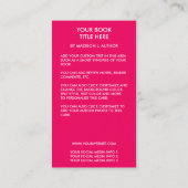 Schrijver Hoesje Hot Pink of Pick Color Visitekaartje (Achterkant)