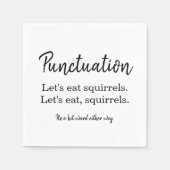 Schrijver Humor Funny Punctuation Typography Servet (Voorkant)