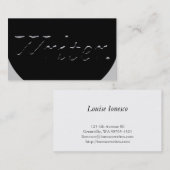 Schrijver in reliëfdruk visitekaartje (Voorkant / Achterkant)