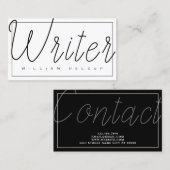 Schrijver journalist blogger visitekaartje (Voorkant / Achterkant)