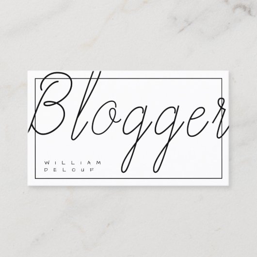 Schrijver journalist blogger visitekaartje (Voorkant)