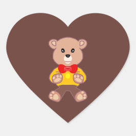 Schrijver: K.E.C. Teddy Bear Hart Sticker