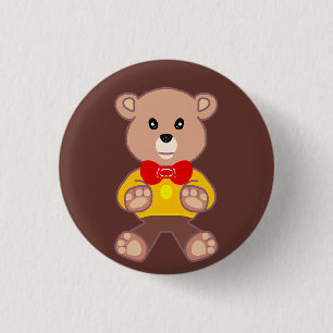 Schrijver: K.E.C. Teddy Bear Ronde Button 3,2 Cm