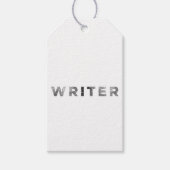 schrijver letterpress zwart cadeaulabel (Voorkant)