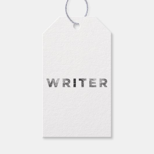 schrijver letterpress zwart cadeaulabel (Voorkant)