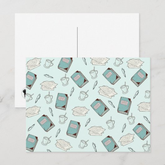 Schrijver Levert Briefkaart (Voorkant / Achterkant)