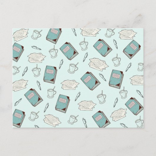 Schrijver Levert Briefkaart (Voorkant)