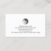 Schrijver Literaire Kunst Faux Silver Visitekaartje (Achterkant)