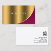 Schrijver Literaire Uitgeverij Elegant Red Gold Cu Visitekaartje (Voorkant / Achterkant)