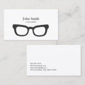 Schrijver Nerdy Glasses Hipster Visitekaartje (Voorkant / Achterkant)