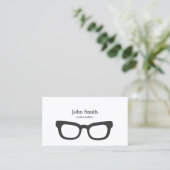 Schrijver Nerdy Glasses Hipster Visitekaartje (Staand voorkant)