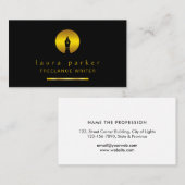 Schrijver Nib Gold Freelance Auteur Elegant Classi Visitekaartje (Voorkant / Achterkant)