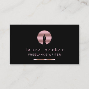 Schrijver Nib Roos Gold Freelance Auteur Elegant Visitekaartje