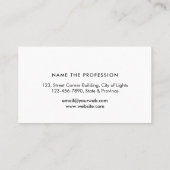 Schrijver Nib Roos Gold Freelance Auteur Elegant Visitekaartje (Achterkant)