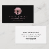 Schrijver Nib Roos Gold Freelance Auteur Elegant Visitekaartje (Voorkant / Achterkant)